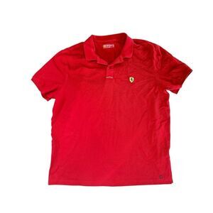 Ferrari women’s  2XL Red Polo Shirt Short Sleeve Embroidered Logo Casual